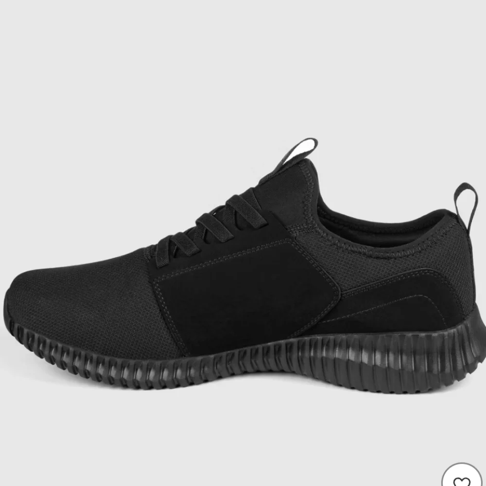 Sporto Black Men's Knit Lace-Up Athletic Sneaker